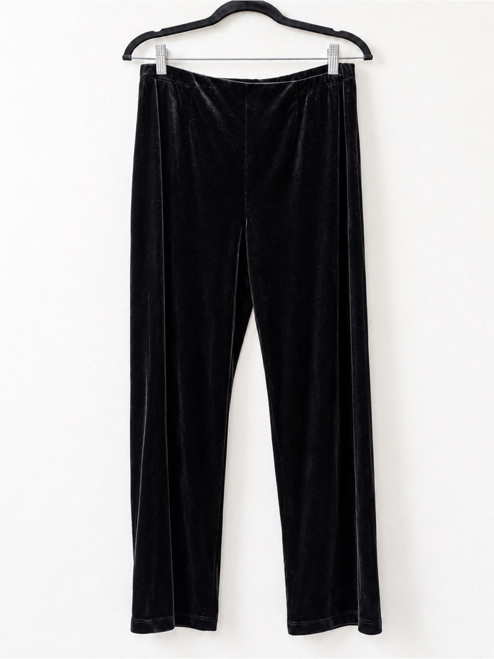 Chico's 1R Black Velvet Wide-Leg Pants - Picture 1 of 2